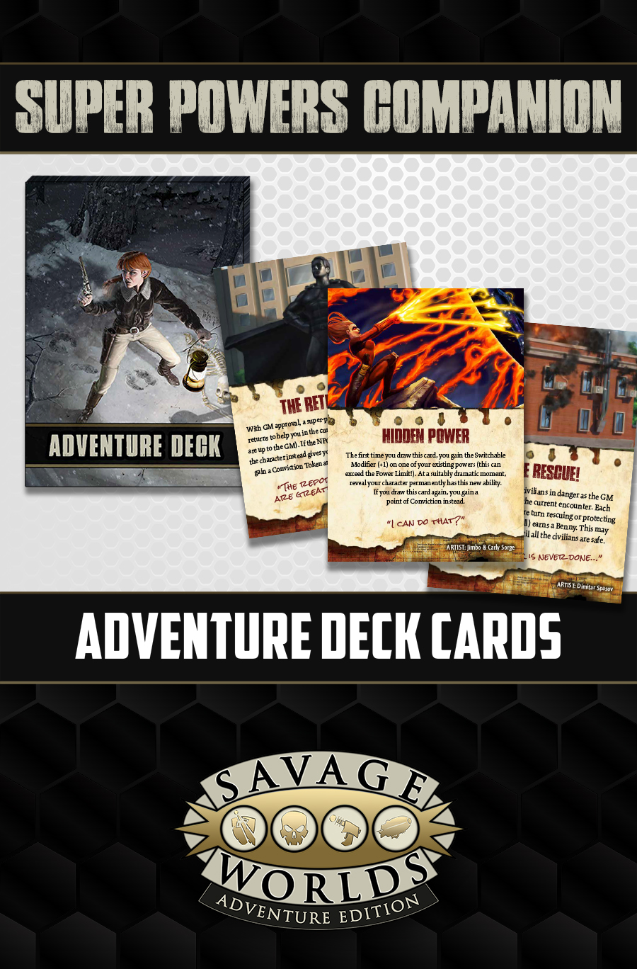 Supers Powers SWADE Adventure Deck Cards | Pinnacle Entertainment